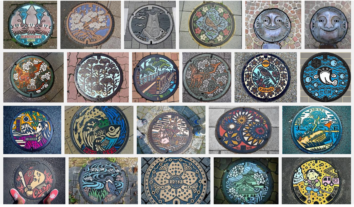 Japanese manhole covers are beautiful